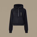 Cropped Half-Zip Hoodie — front