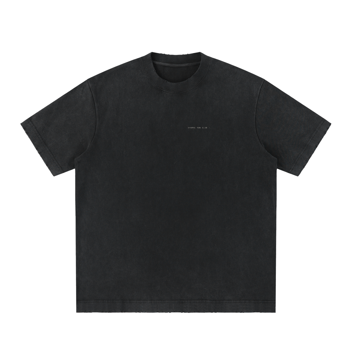 Shamal Heavyweight Tee — Black & Gray Coffee, flat product view