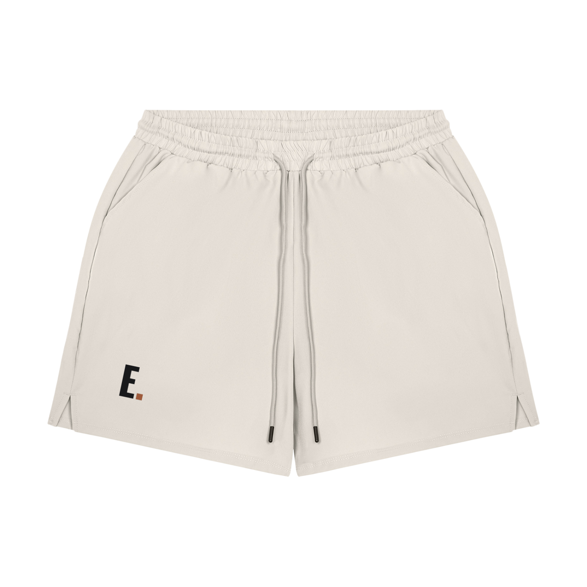Liner Run Shorts — Pale Khaki, flat product view