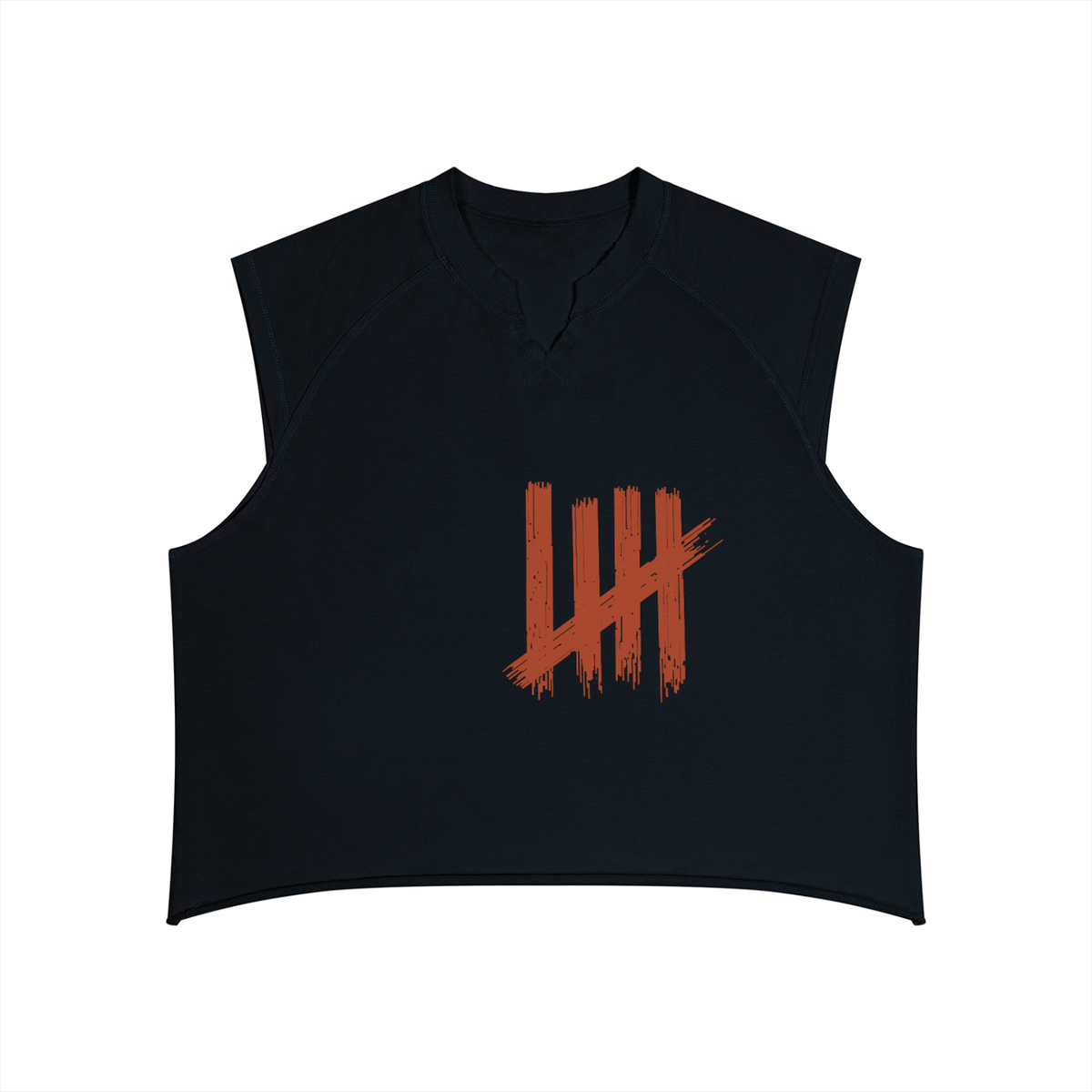 The Mark Boxy Tank — Black, flat product view