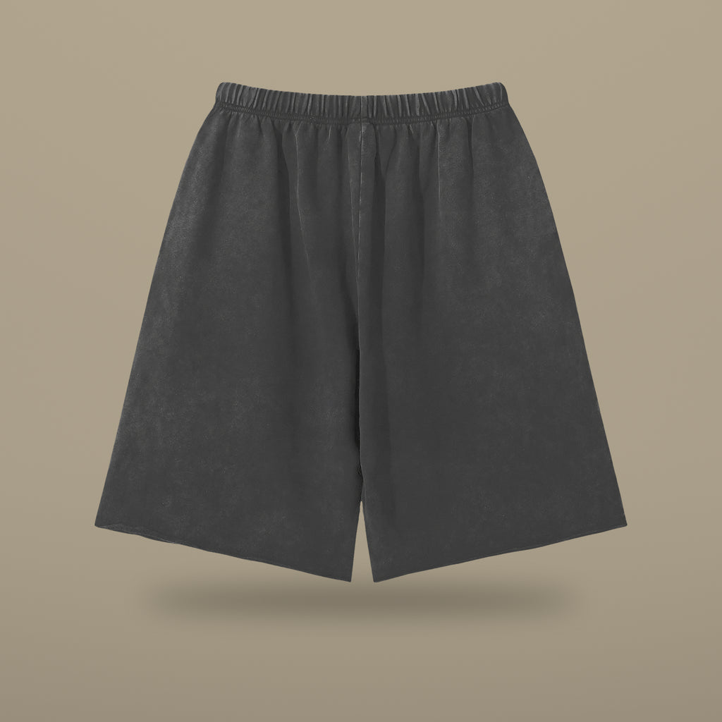 Snow Wash Raw Hem Shorts
