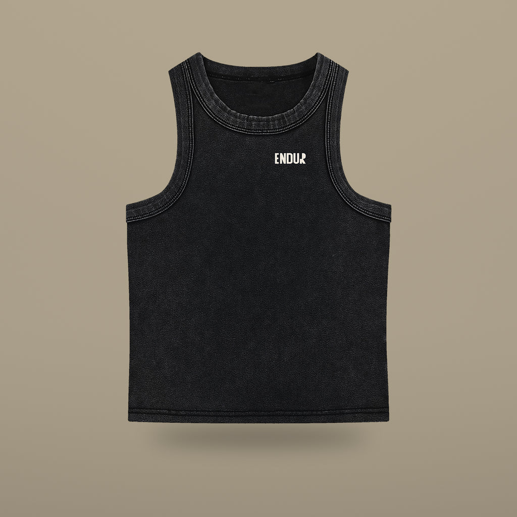 Snow Wash Crop Tank Top