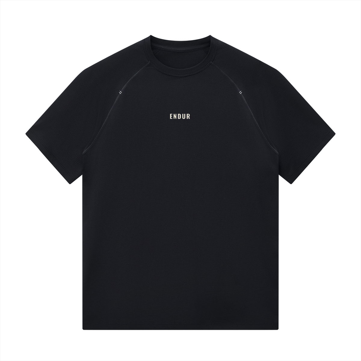 Sweat Map Run Tee — Black, flat product view