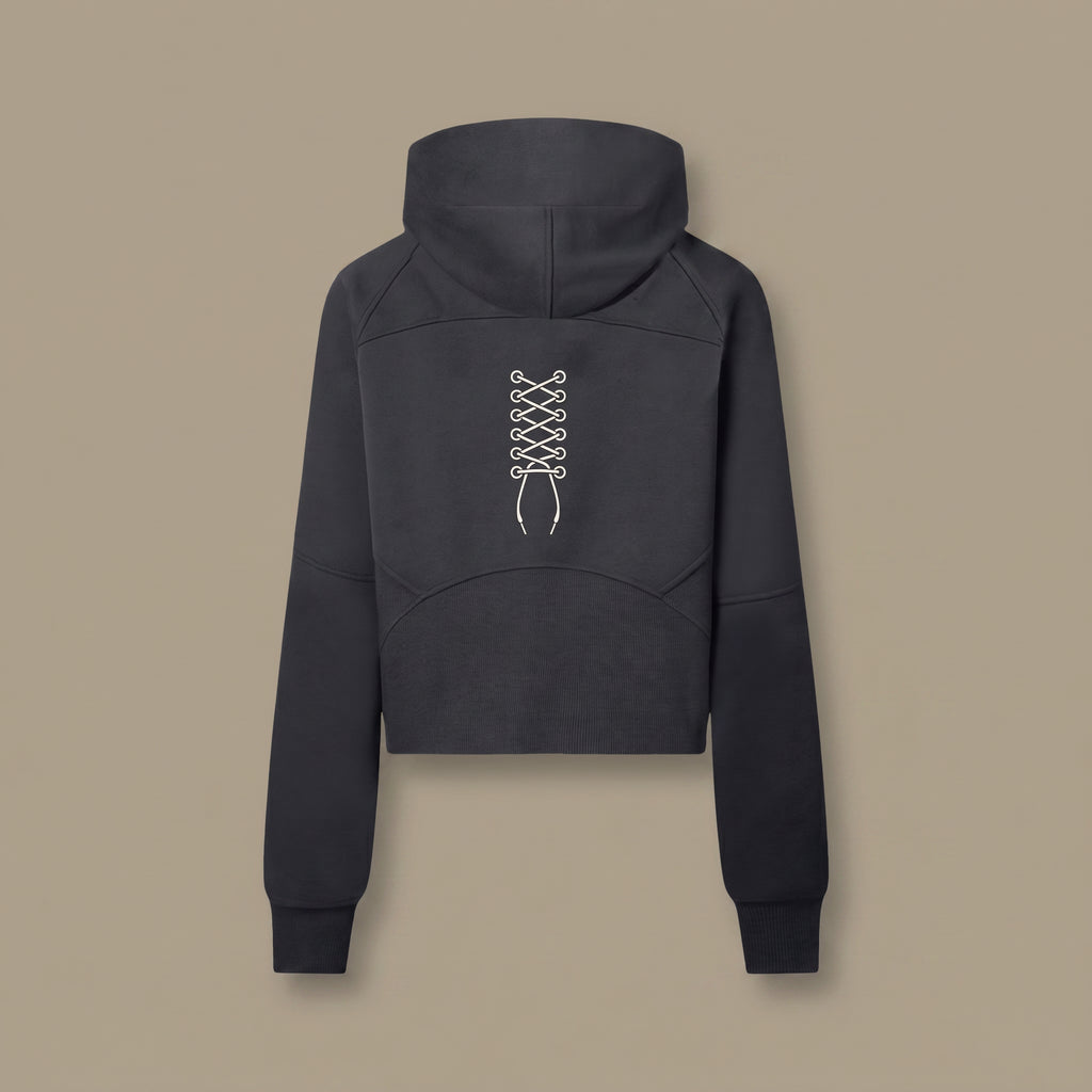 Cropped Half-Zip Hoodie