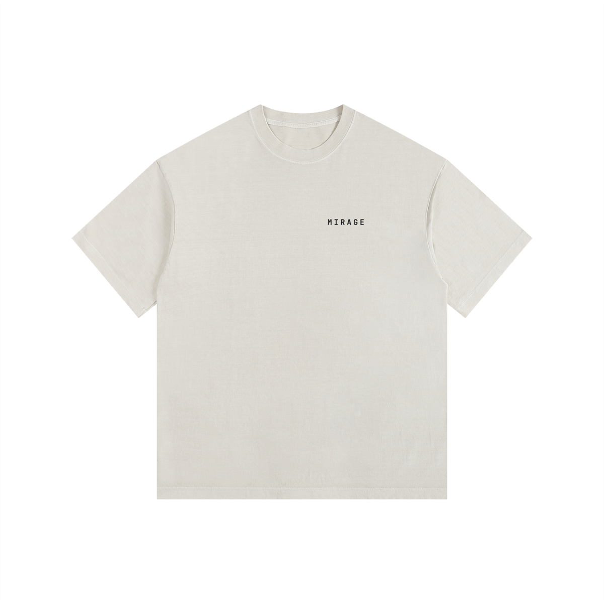 Mirage Oversized Tee — Light Apricot, flat product view