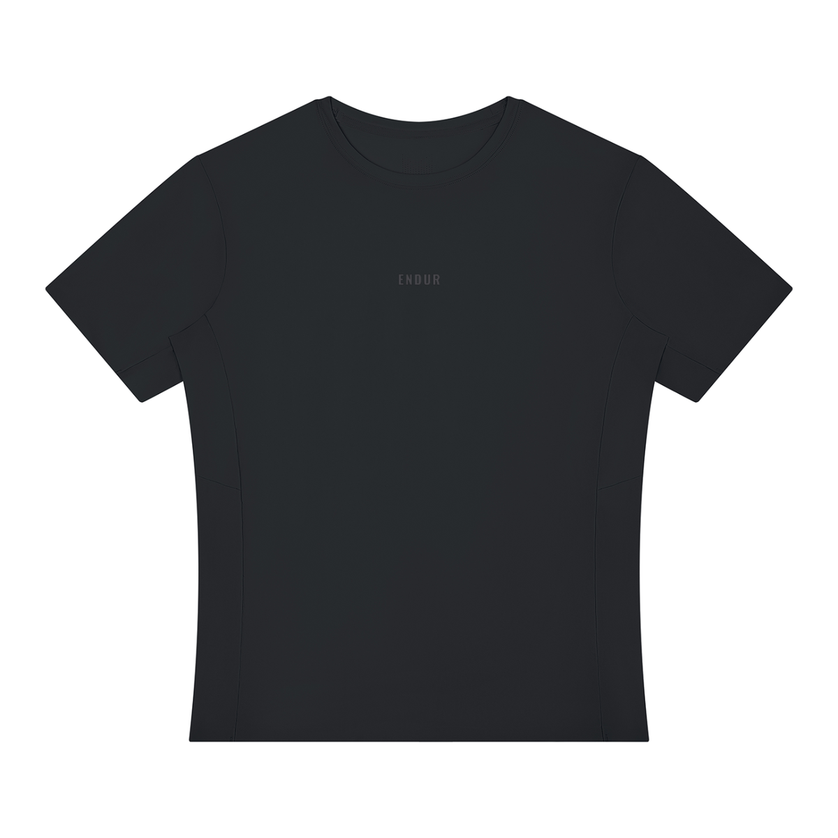 Base Run Tee — Black, flat product view
