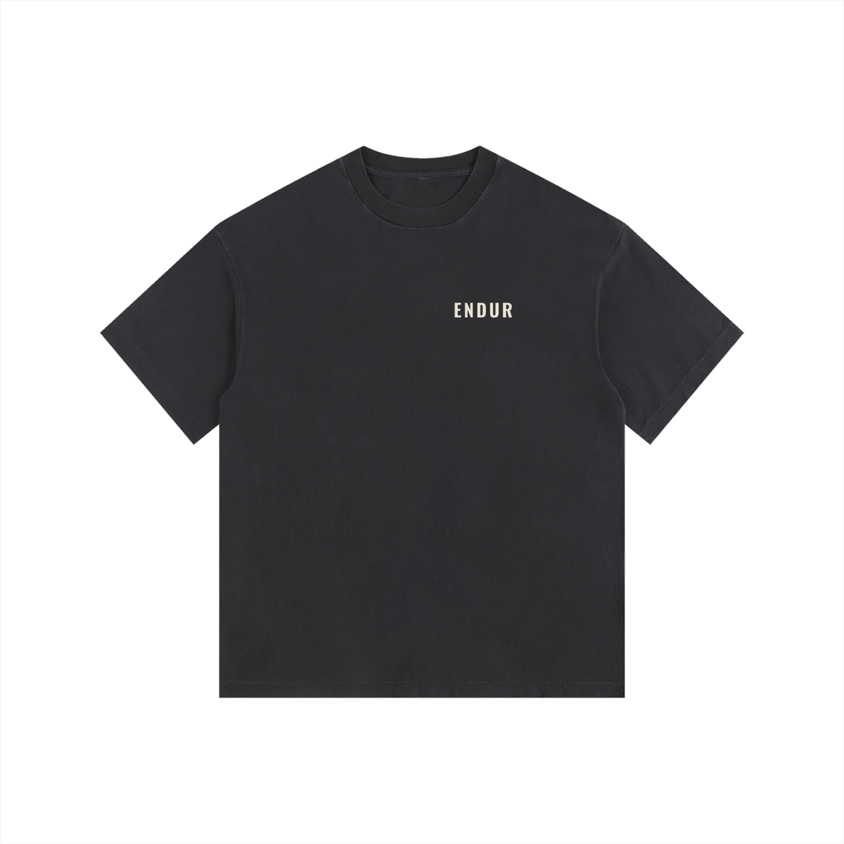 Load Drawing Oversized Tee — Black, flat product view