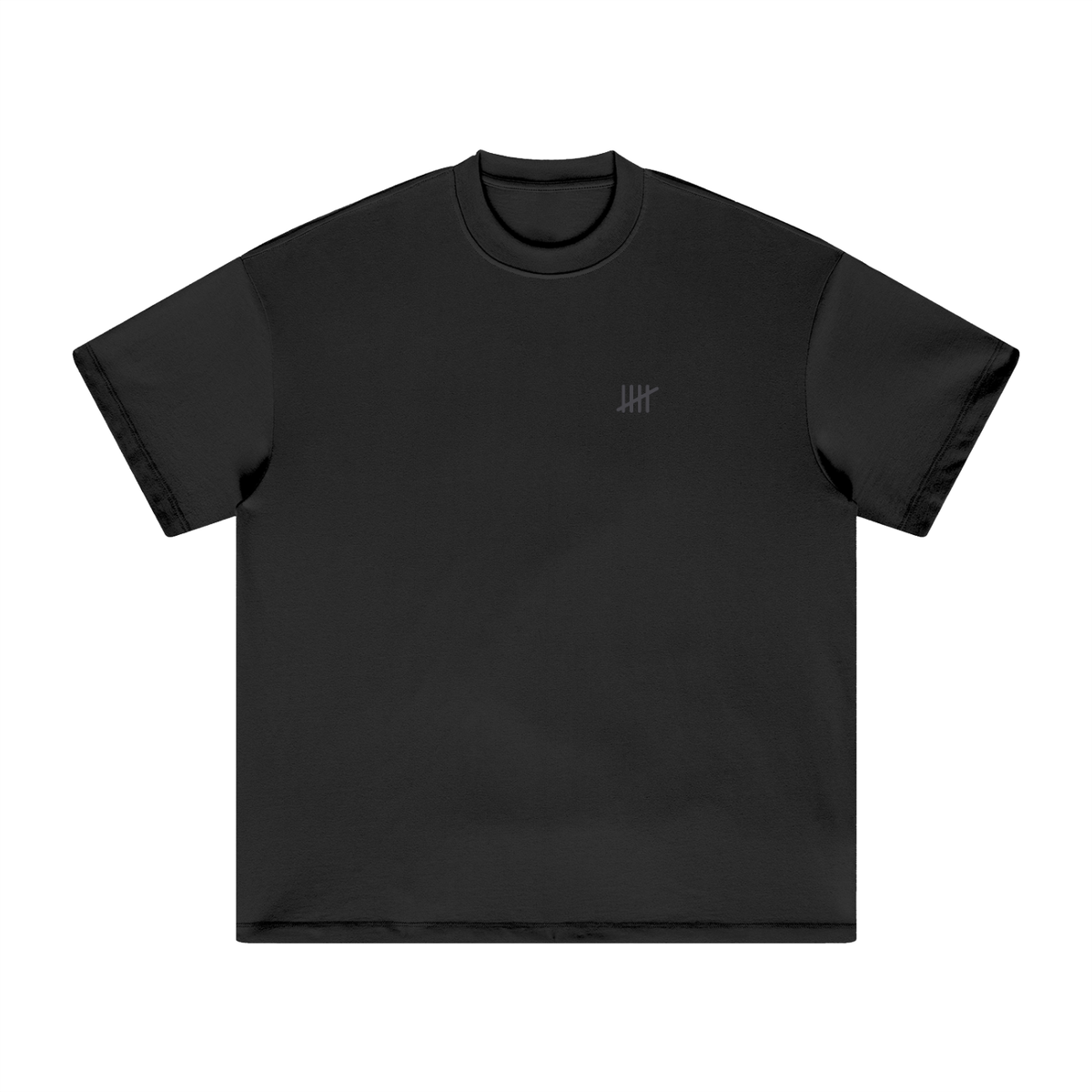 Reason Tee DR-01 — Black, flat product view