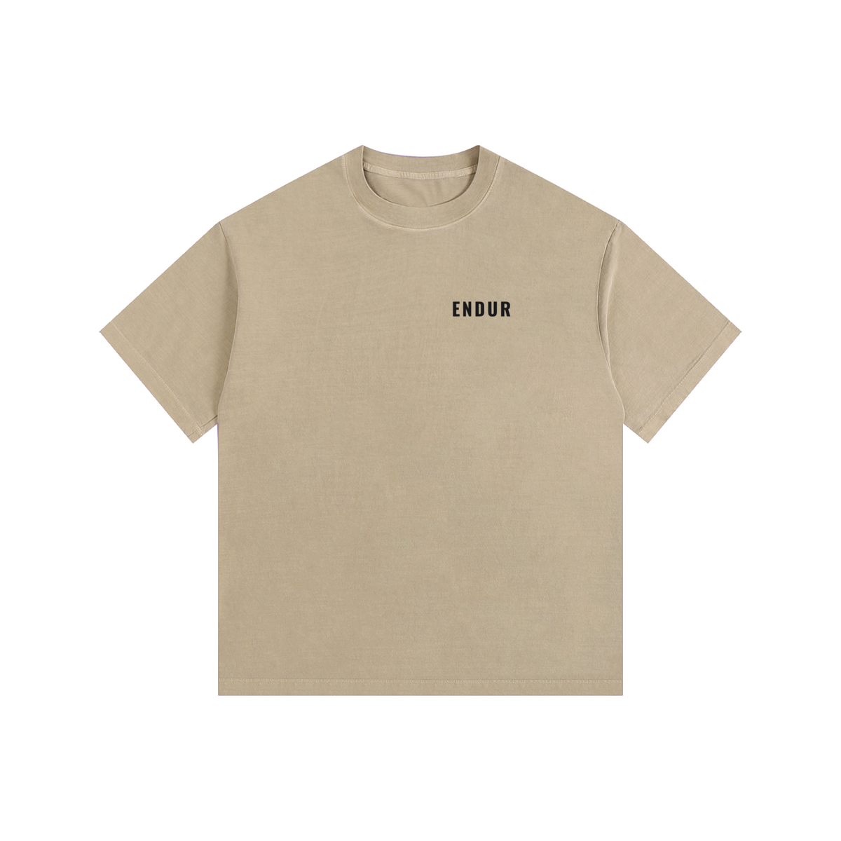 Load Drawing Oversized Tee — Khaki, flat product view