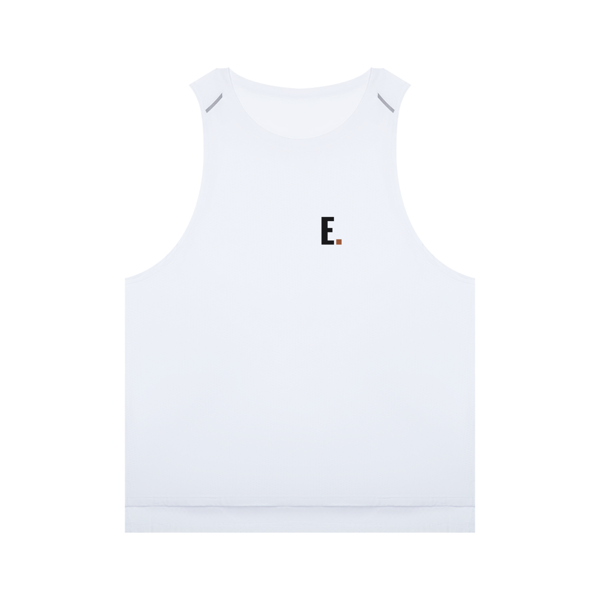 Heat Index Singlet — White, flat product view