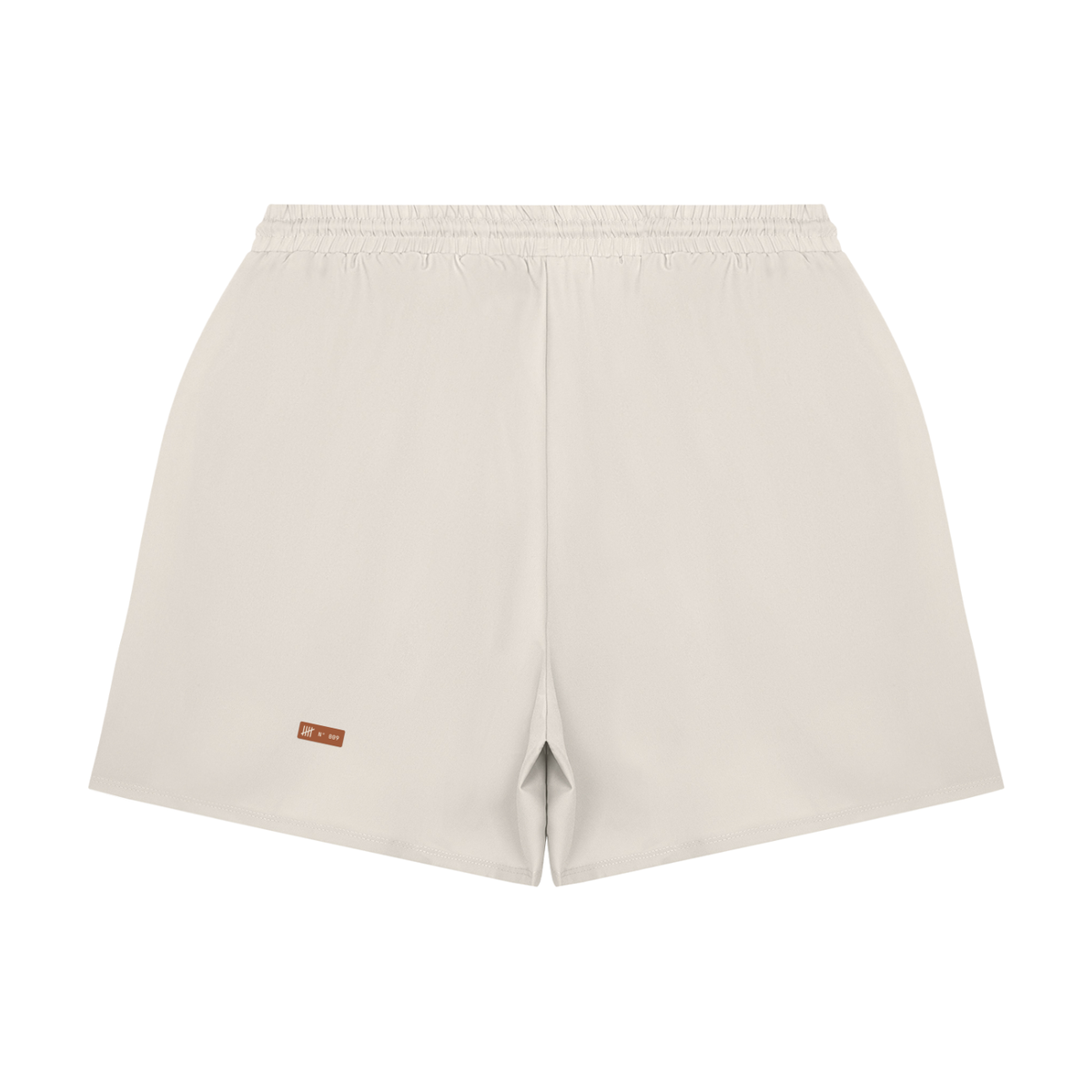 Liner Run Shorts — Pale Khaki, flat product view