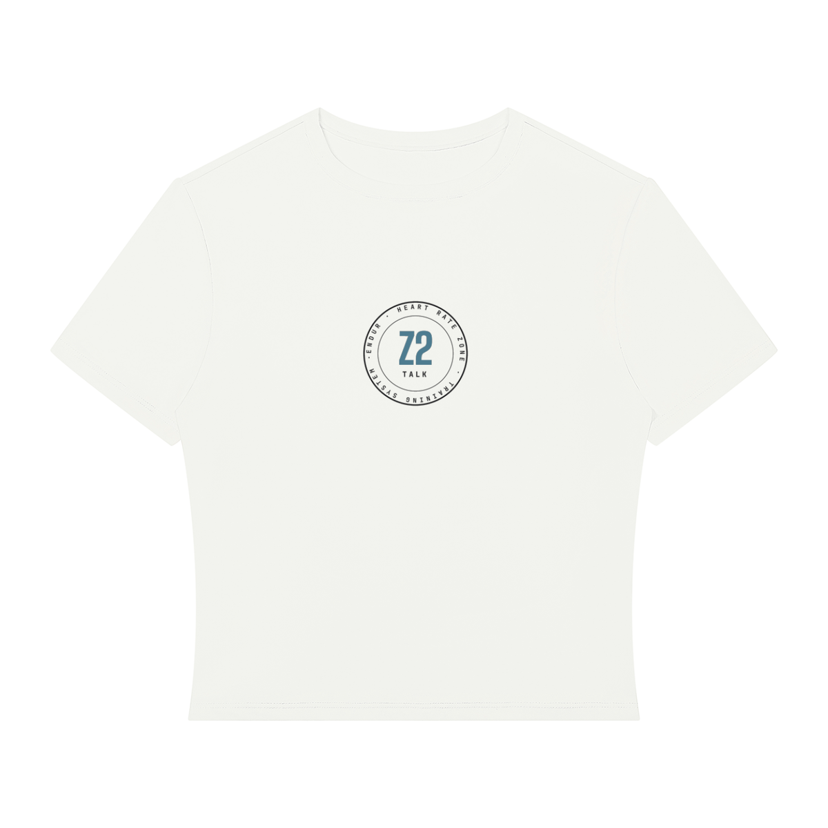 Zone 2 Crop Tee (Women's) — White, flat product view