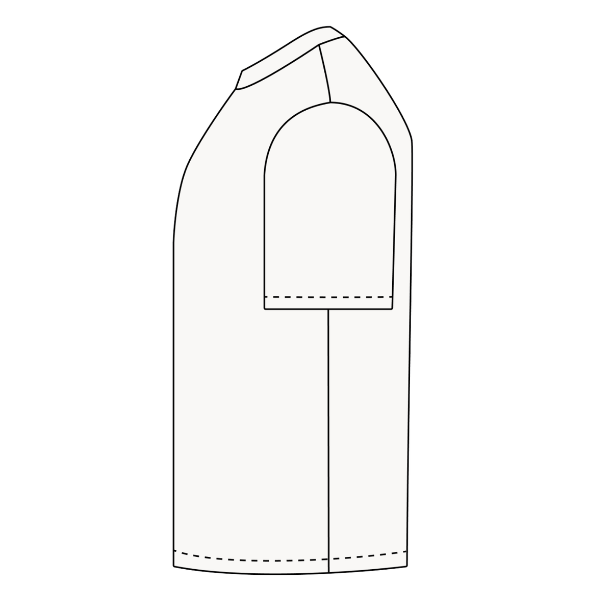 Recovery Protocol Tee — Milk Tea & Oat Gray, flat product view