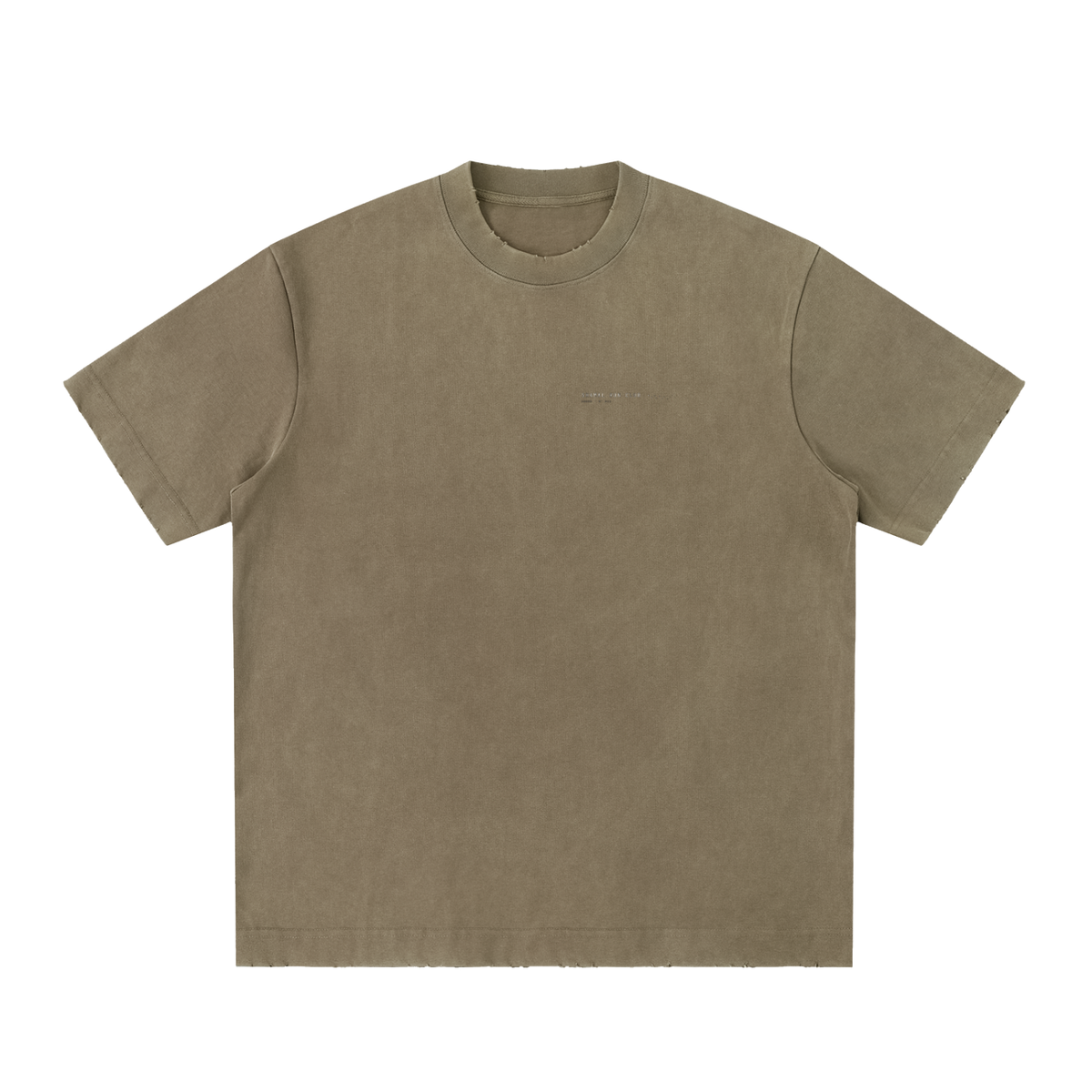 Shamal Heavyweight Tee — Black & Gray Coffee, flat product view