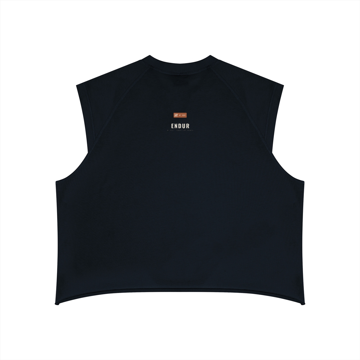 The Mark Boxy Tank — Black, flat product view
