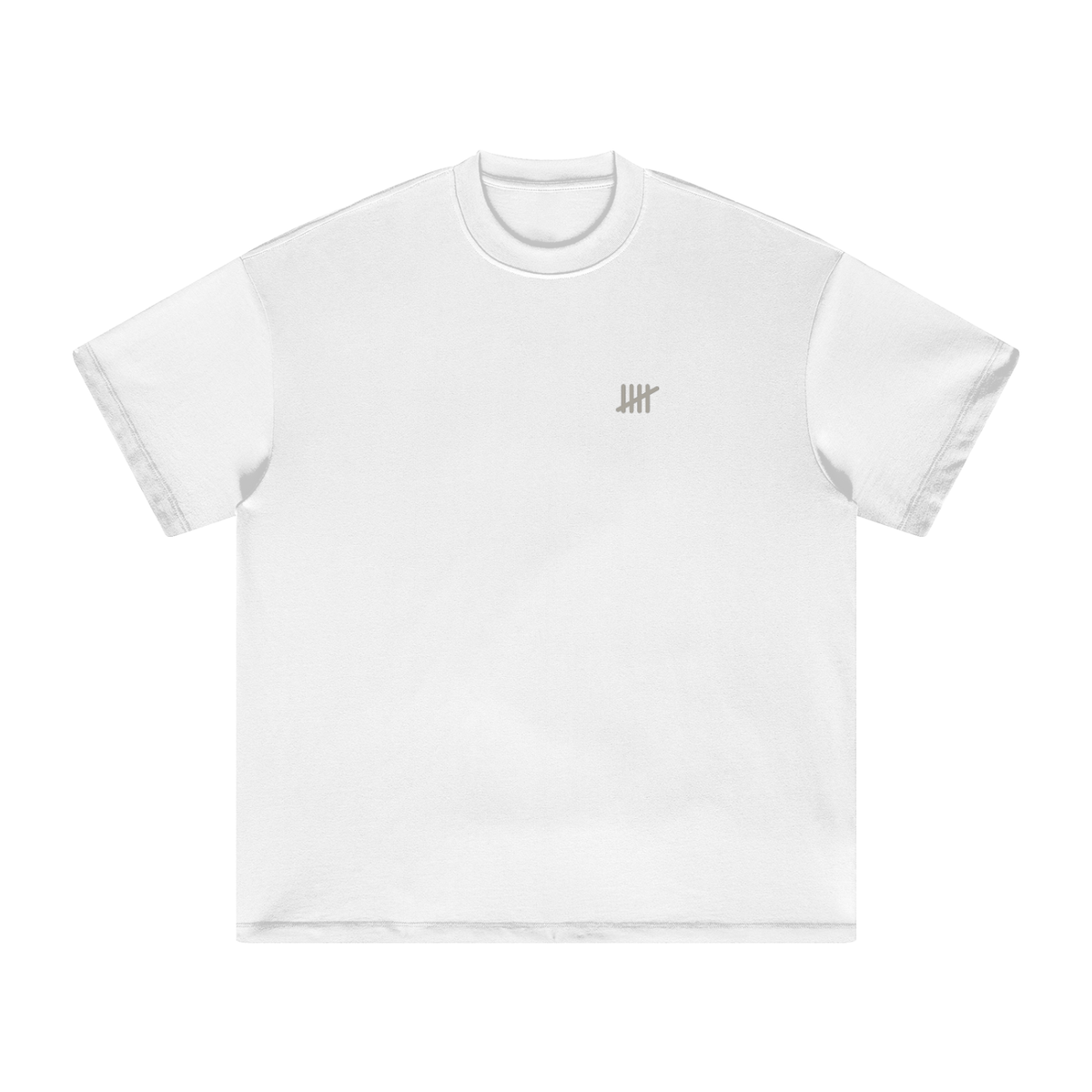 Reason Tee DR-01 — White, flat product view
