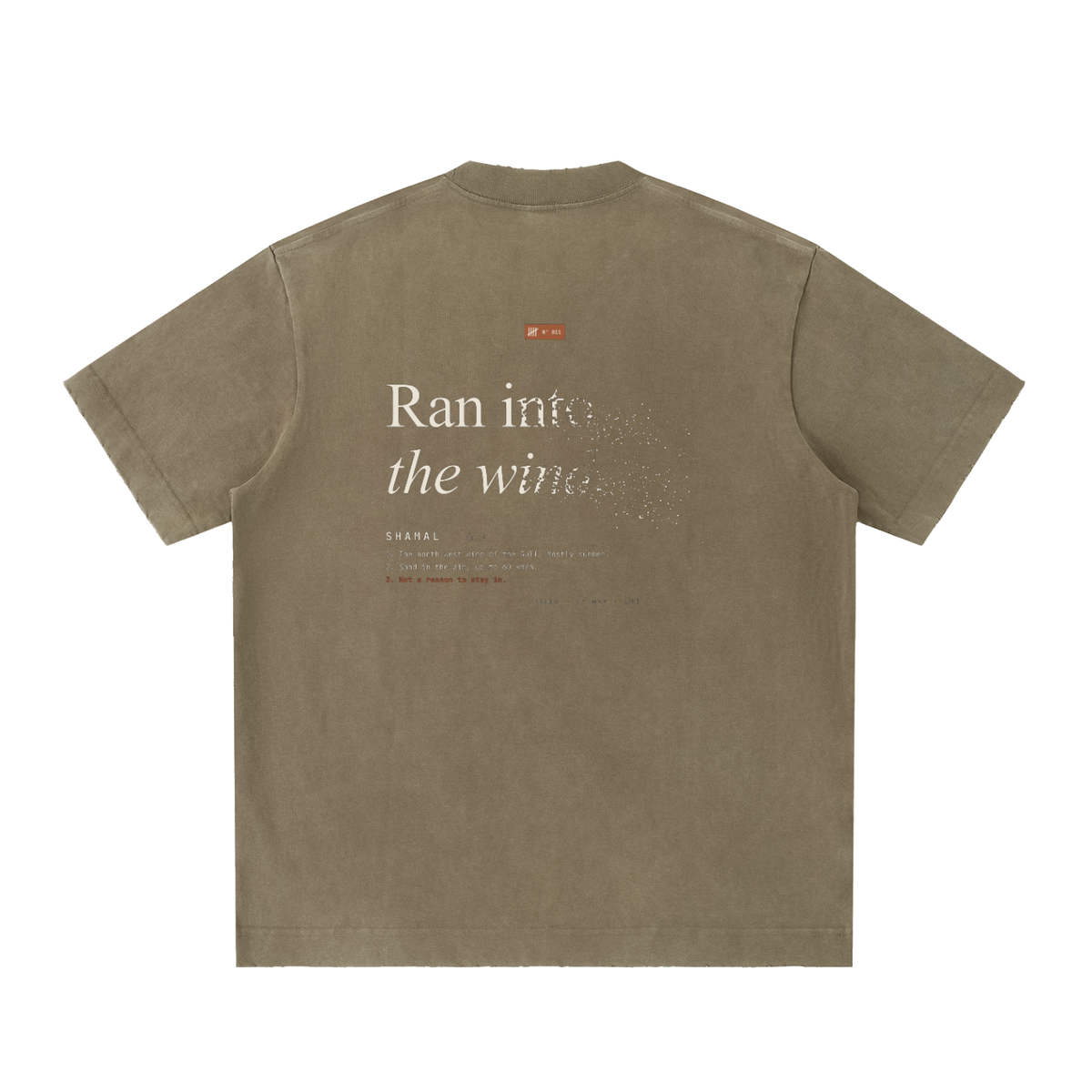 Shamal Heavyweight Tee — Black & Gray Coffee, flat product view