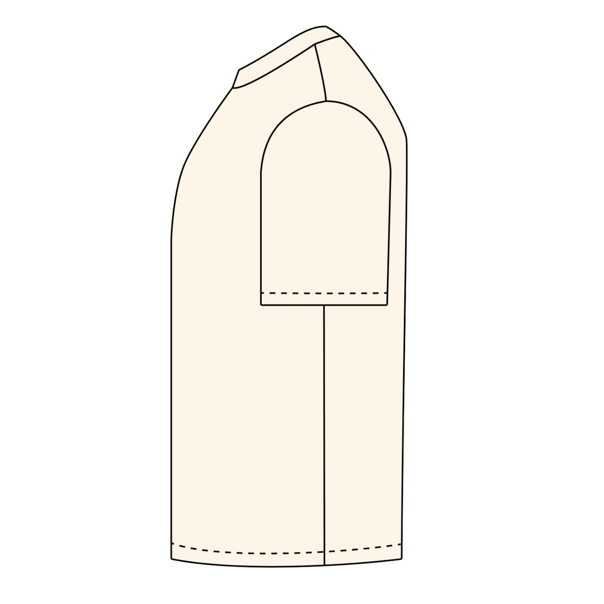 Recovery Protocol Tee — Milk Tea & Oat Gray, flat product view