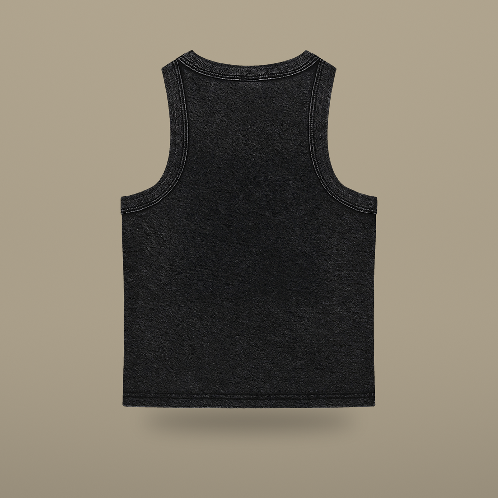 Snow Wash Crop Tank Top — back
