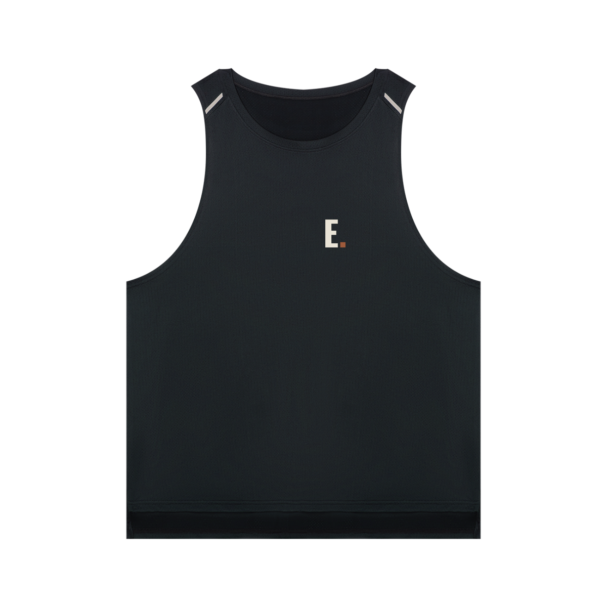 Heat Index Singlet — Black, flat product view