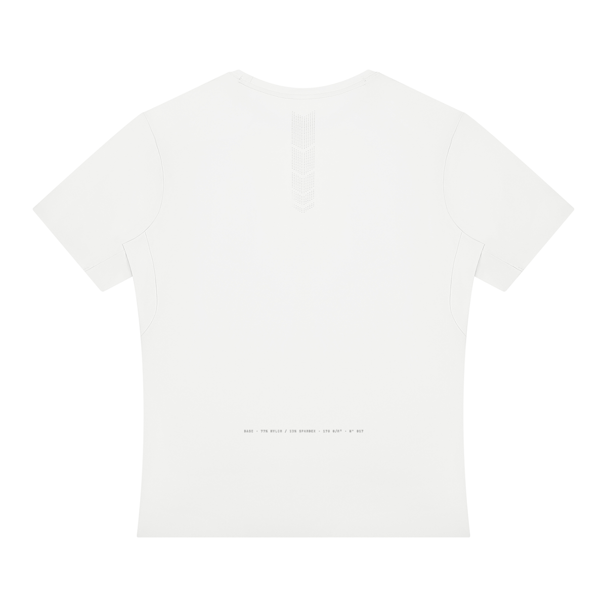 Base Run Tee — White, flat product view