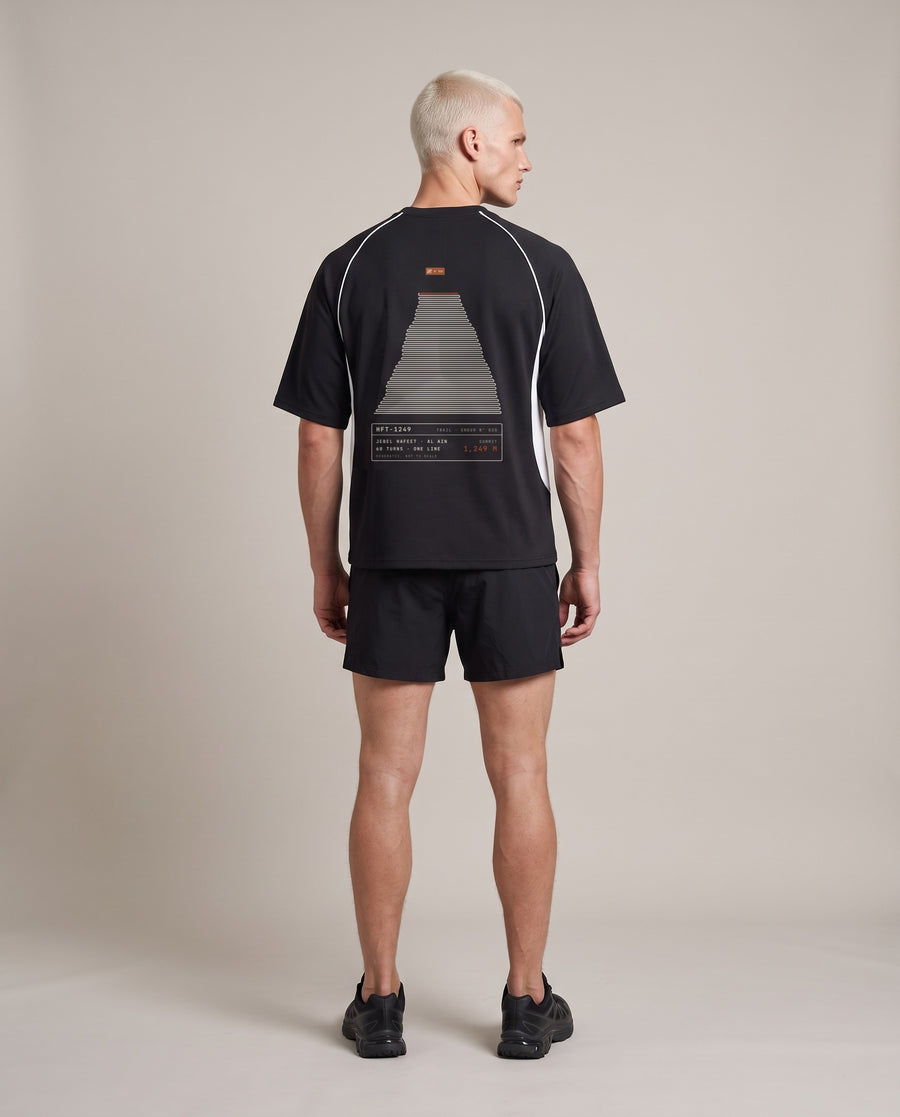 Hafeet Trail Tee HFT-1249 — Black & Dark Gray