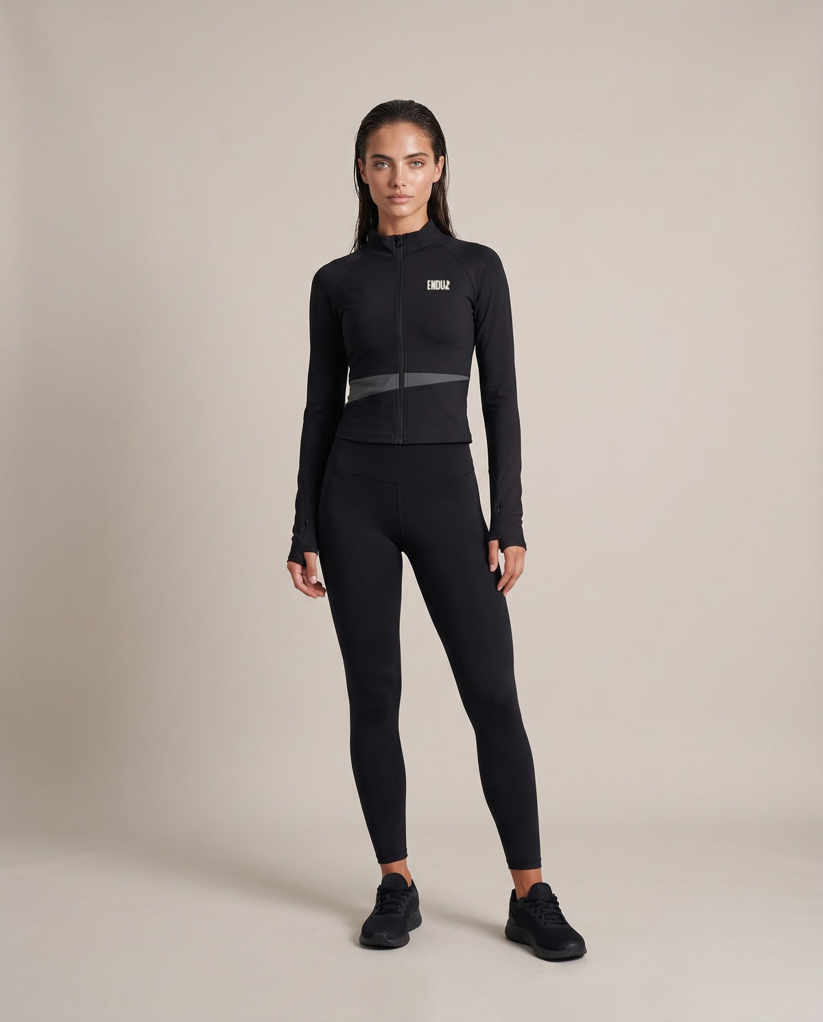 Off Day Zip Jacket (Women's), front, worn by an ENDUR model
