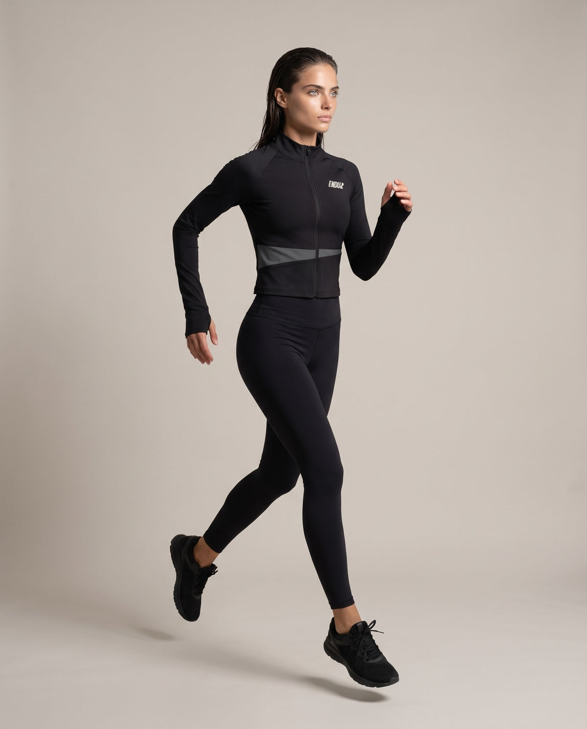 Off Day Zip Jacket (Women's), in motion, worn by an ENDUR model