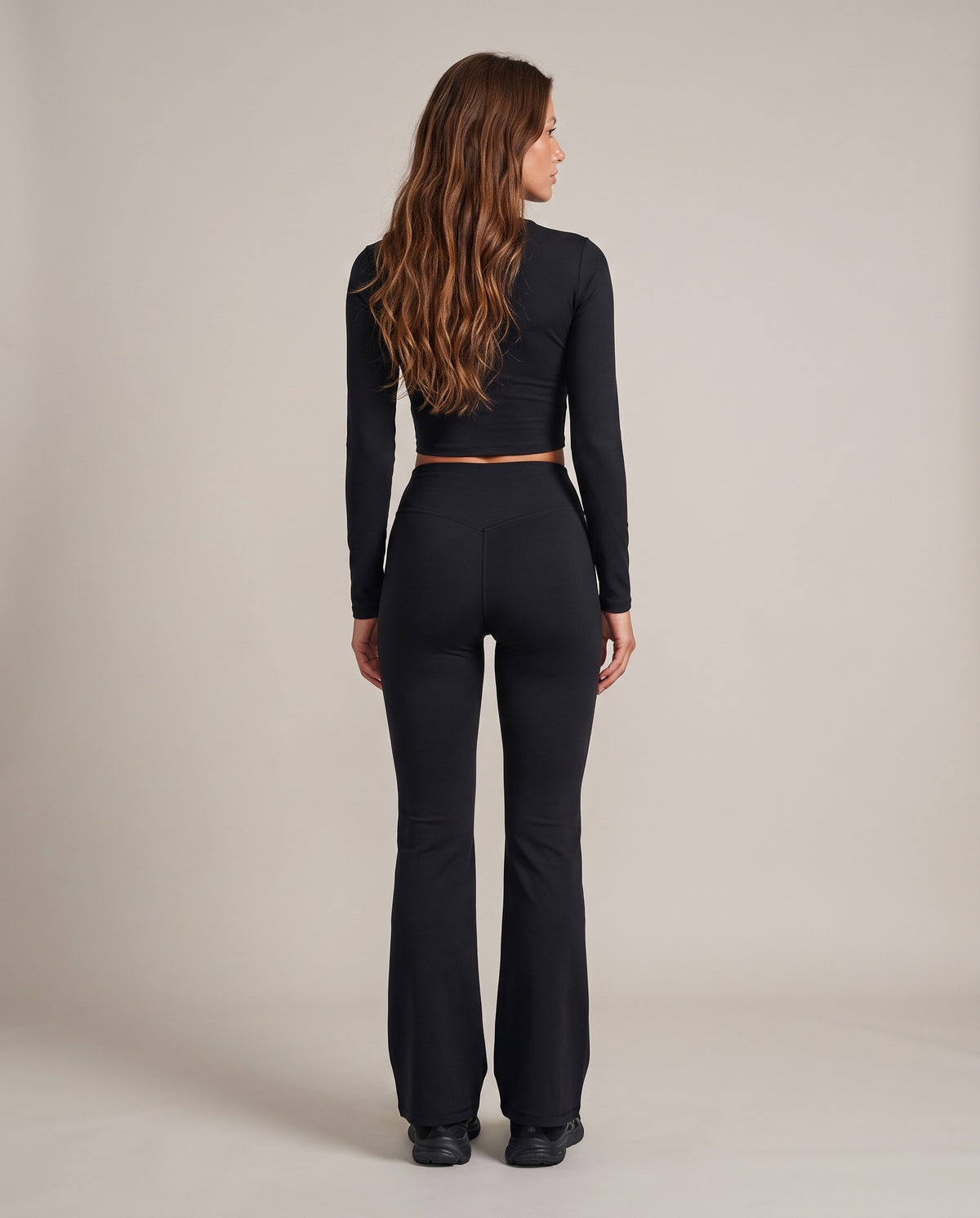 Off Day Flare Pants (Women's), back, worn by an ENDUR model