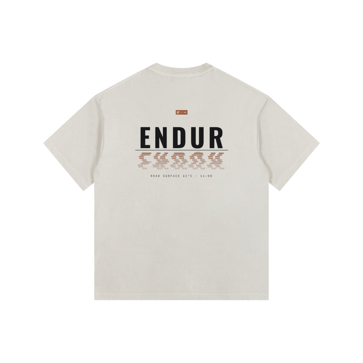 Mirage Oversized Tee — Light Apricot, flat product view
