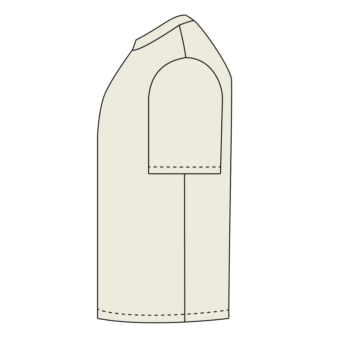 Off Day Protocol Tee — Sand, flat product view