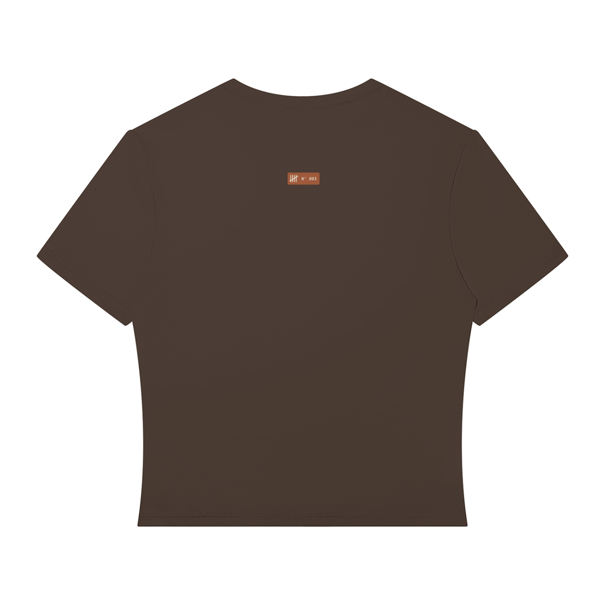 Zone 2 Crop Tee (Women's) — Coffee & Black, flat product view