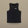 Snow Wash Crop Tank Top — front