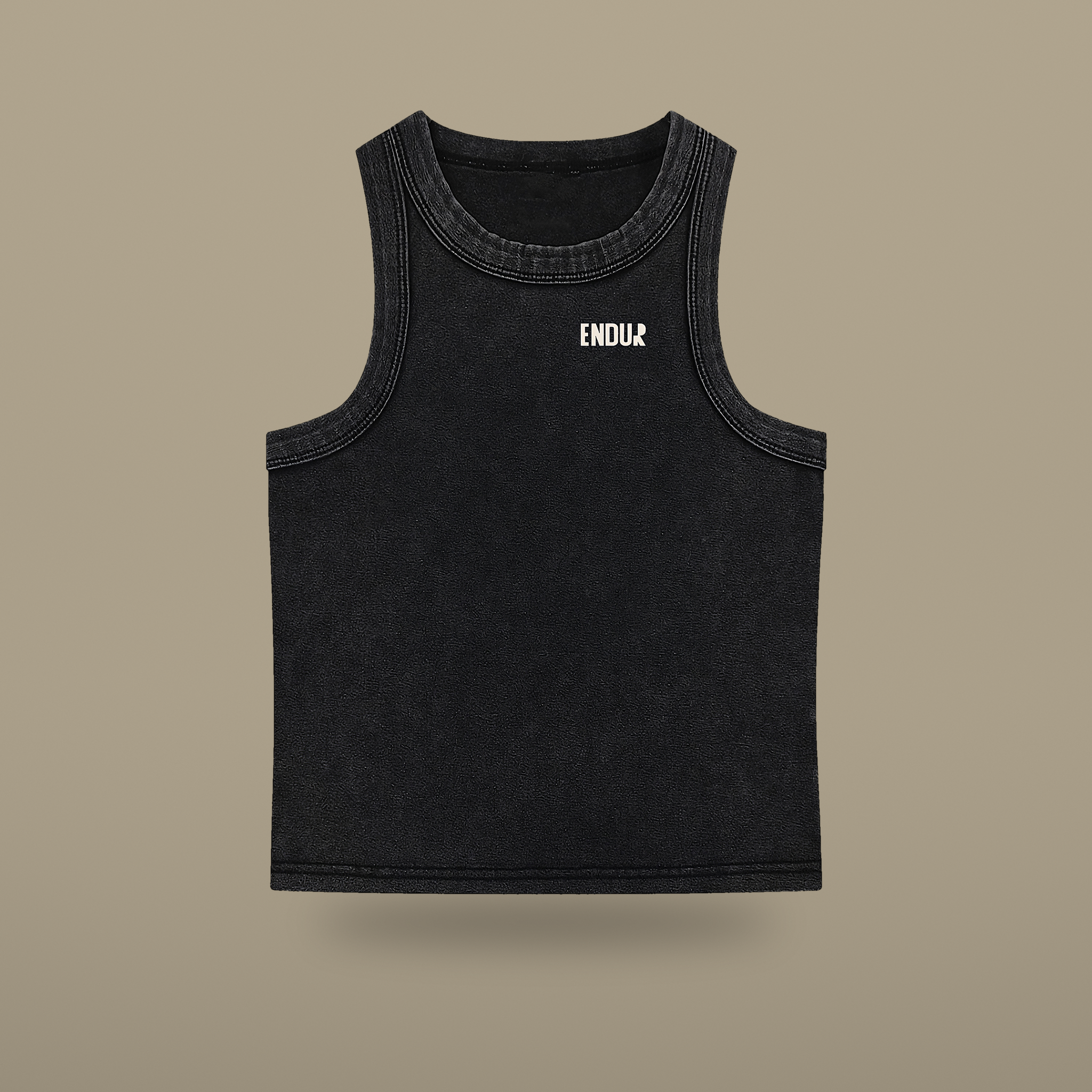 Snow Wash Crop Tank Top — front
