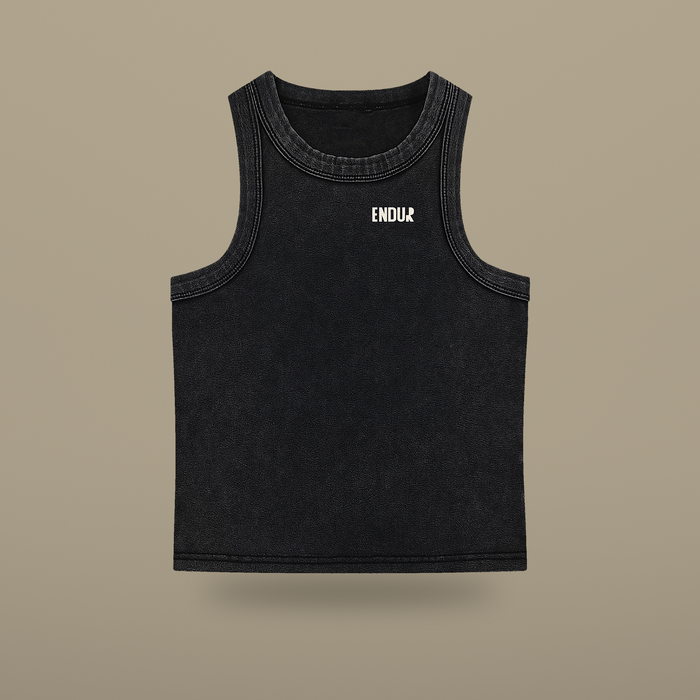 Snow Wash Crop Tank Top