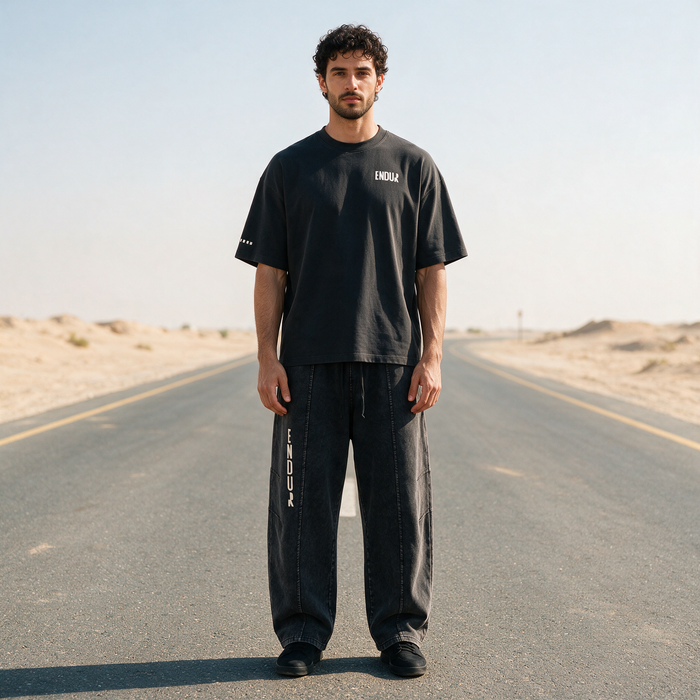 Snow Wash Drawstring Pants