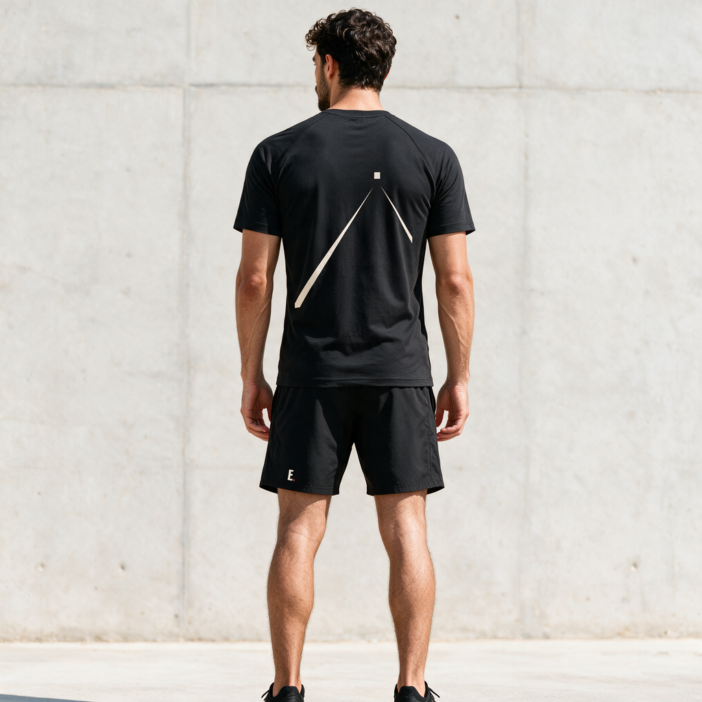 Model wearing the ENDUR Off Day Tee, back view