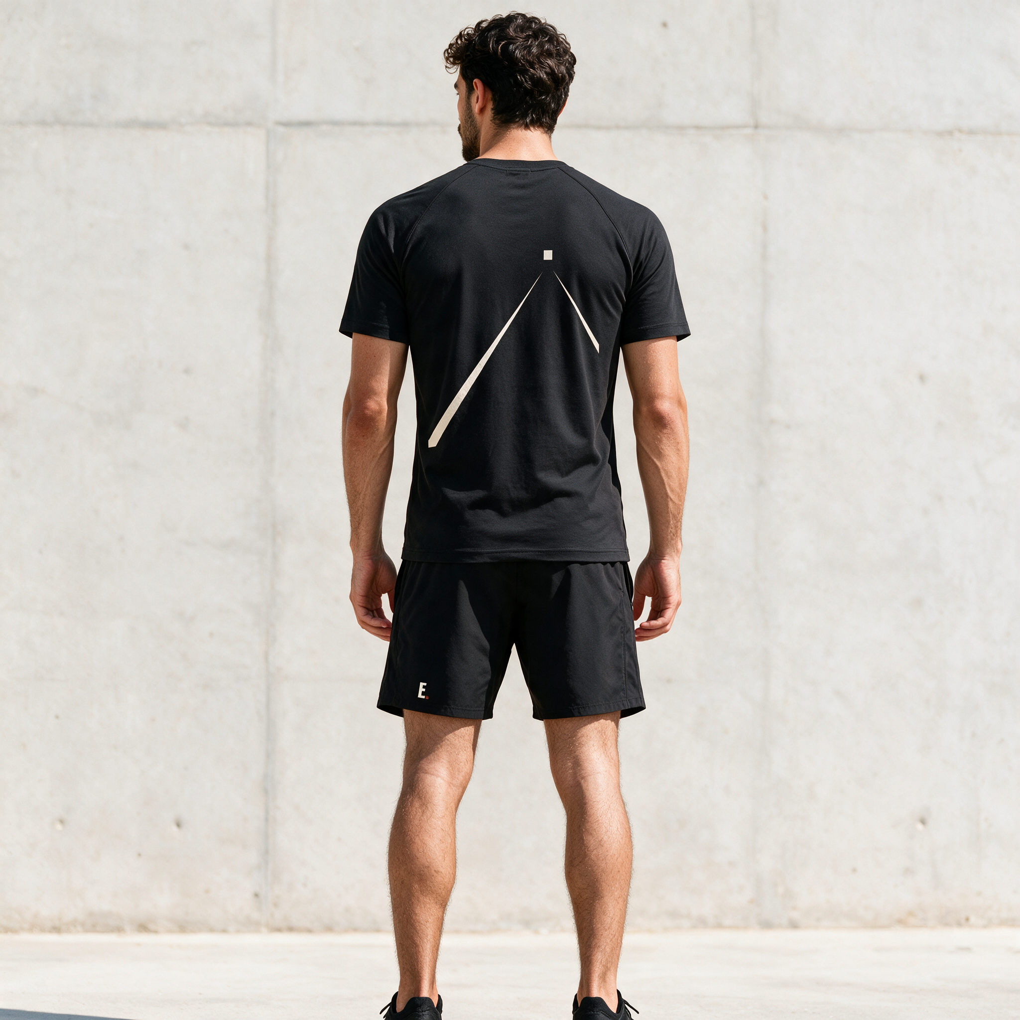 Model wearing the ENDUR Off Day Tee, back view