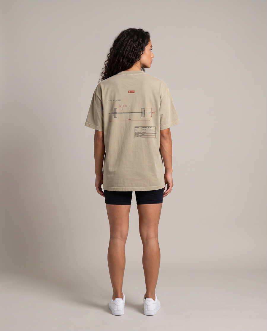 Load Drawing Oversized Tee — Khaki